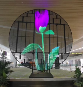 Circular LED transparent screen