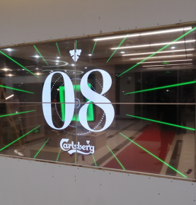 55'' oled transparent screen 2x2 Mosaic display - The Second Affiliated Middle School of East China Normal University, Shanghai